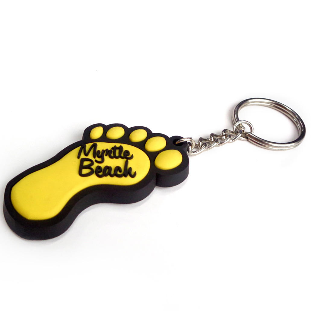 OEM Keychain Manufacture 2D Logo Custom Silicone Rubber Keyring 3D Cute Anime Soft PVC Keychains