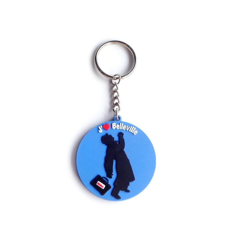 2023 Promotional 2D 3D Printing Key Ring Rubber Keychain