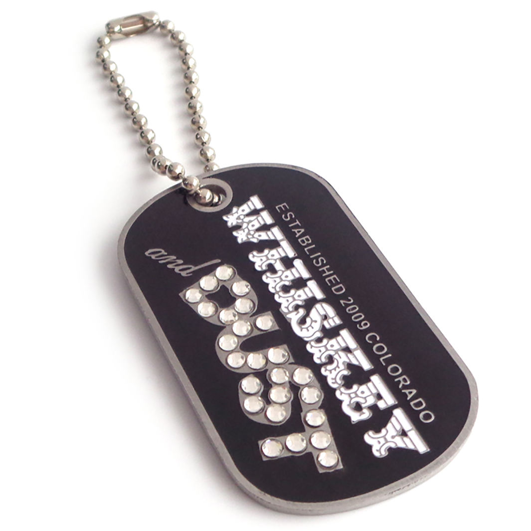 Custom Cheap Stainless Steel Dog Tag Metal Name Tag Blank Dog Tag Chain