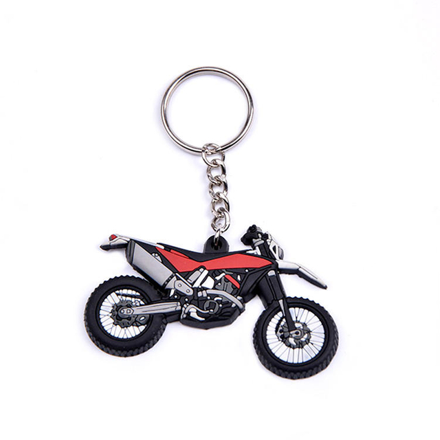 Motorcycle Shaped 2d Cheap Custom Soft Pvc Keychain