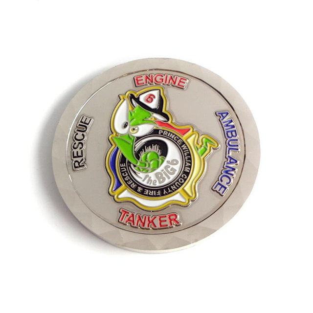 Promotional Custom High Quality Metal Brass Gold Firefighters Prayer Challenge Coin Fireman