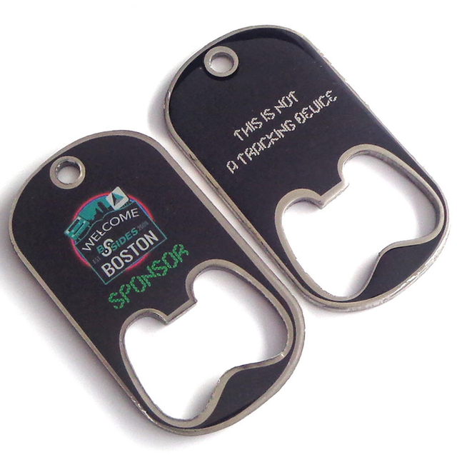 Customize Double Sides Dog Tag Offset Printing Stainless Steel Bottle Opener Keychain