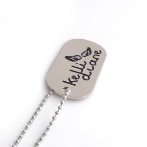 Cheap Custom Dog Tag Necklaces Cast Branded Metal Name Brand Logo Tag Plate