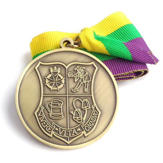 Custom Nickel Plating Engraving Laser Customized Kids Medals With Ribbon Medal