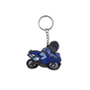 Custom Popular Customized Rubber Blue Motorcycle Shaped Pvc Keychain