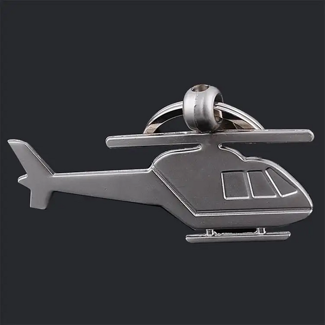 Wholesale Custom Logo Stainless Steel Iron Keychains Metal Key Chain Cute Silver Airplane Keychain