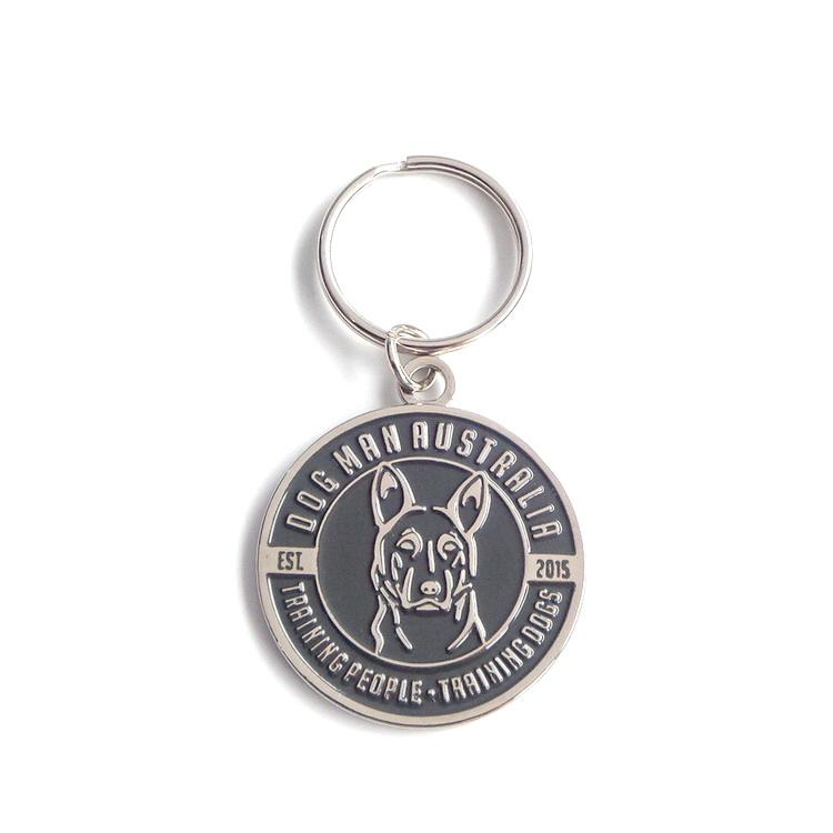 Free Design Custom Dog Tag Metal Round Sublimation Dog Tag Dog Name Tag Keychain