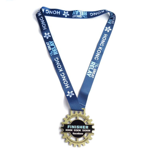 Custom Shaped Cheap Awards in Medal Souvenir Medals with Ribbon Drape