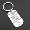 Wholesale Custom Iron Keychain Logo Key Chain Stainless Steel Dog Tag Dad Keychains