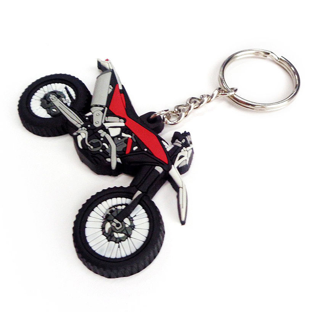 Hot Sale Souvinier Cool Car Key Ring Black PVC Motorcycle Key Ring