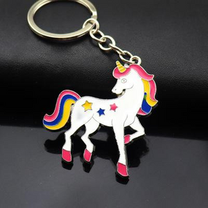 Wholesale Custom Metal Luxury Key Ring Mens Cute Unicorn Keychain Keyring