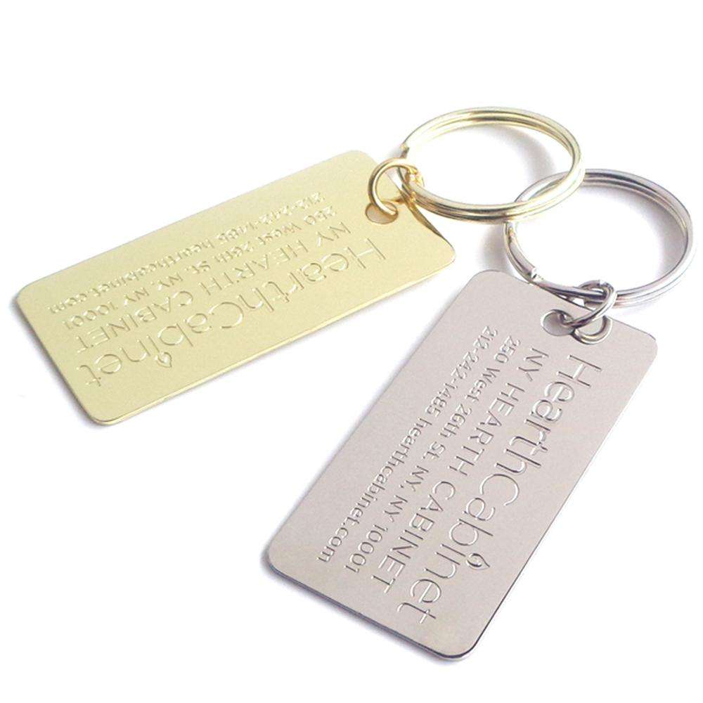 Metal Nameplate Keychain Stainless Steel Personalized Name Keychain