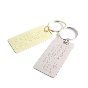 China Blank Square Metal Key Chain Available In Two Colors