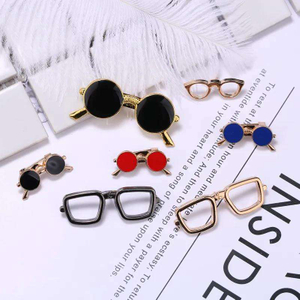 No Minimum Pins Maker Manufacture Custom Metal Customised Sunglasses Glasses Hard Soft Enamel Lapel Mini Brooch Pin