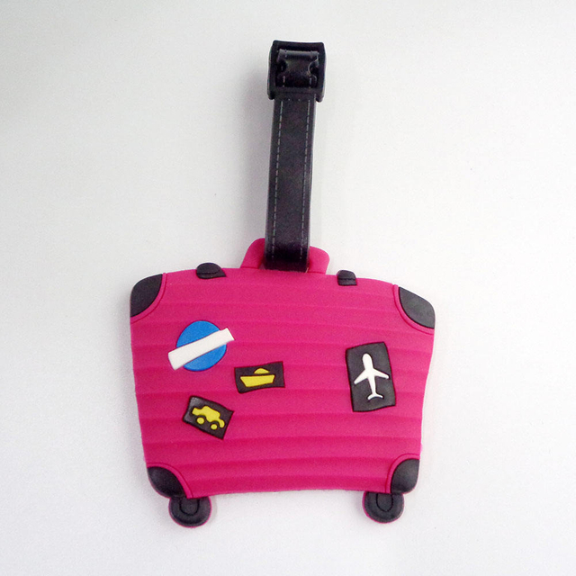 Custom Keychain Souvenir Personalized Design Logo Soft Pvc Rubber Silicone Travel Luggage Tags
