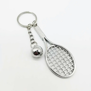 Wholesale Custom Iron Keychains Logo Key Chain Stainless Steel Tennis Keychain