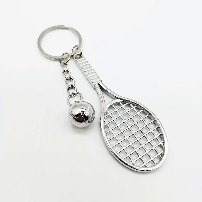 Wholesale Custom Iron Keychains Logo Key Chain Stainless Steel Tennis Keychain
