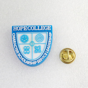OEM Design School Emblem Soft PVC Badge Custom Emboss Logo Rubber Lapel Pin