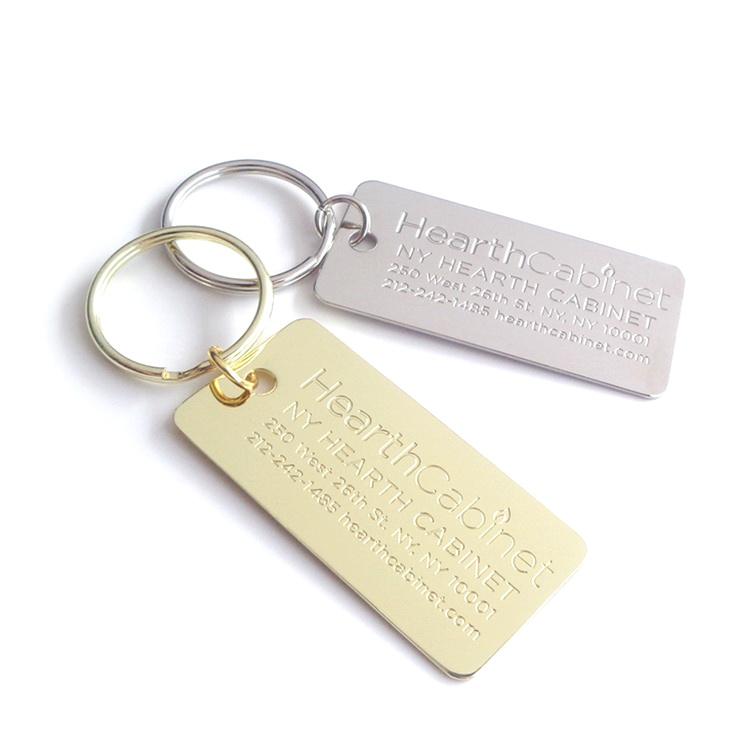 China Blank Square Metal Key Chain Available In Two Colors