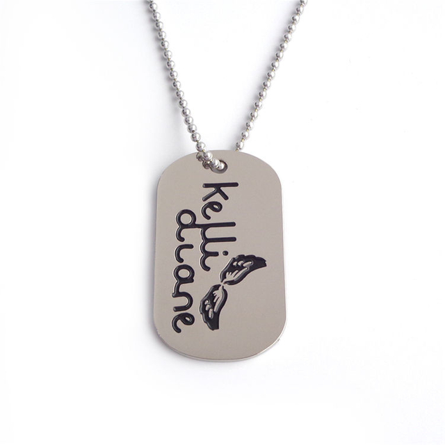 High Quality Engraved Metal Custom Medal Gold Dog Tags Necklace