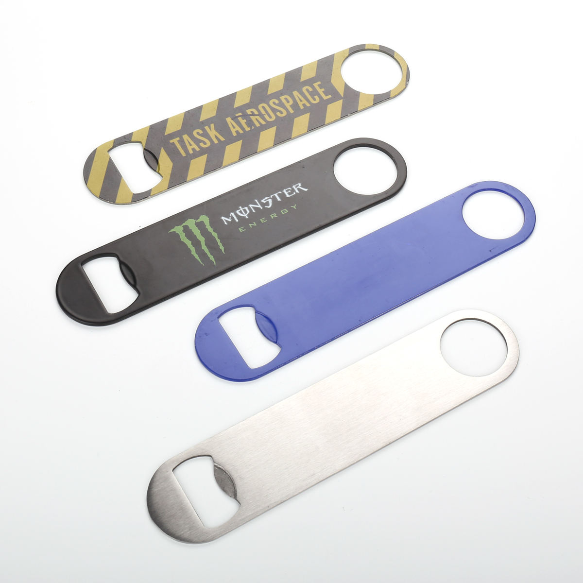 OEM Manufacture Stainless Steel Metal Logo KeyChain Openers Card Shape Keychain Beer Custom Bottle Opener