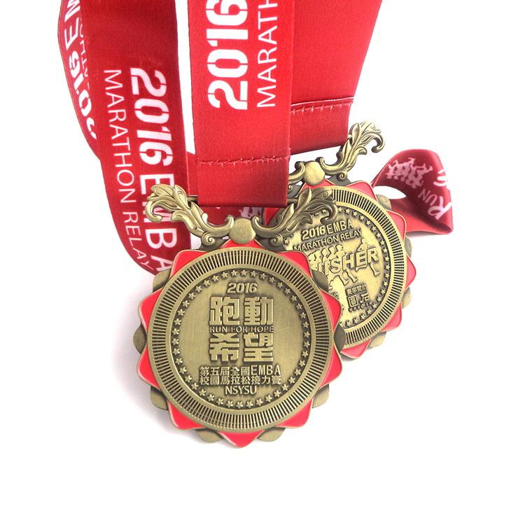 Custom Marathon Memorial Academy Medal Silver Medals Sports March Block Singapore Medal
