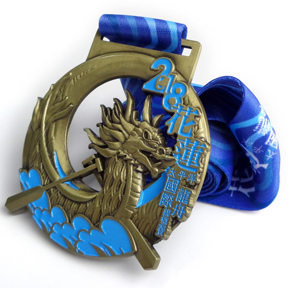 Custom Manufacturer Casting Big Size Medal Dragon Boat Race Commemorative Medals Sport