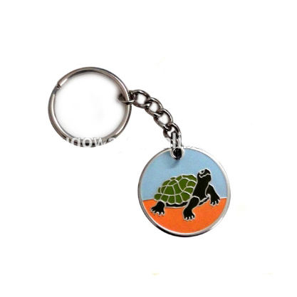 Printed Customise Embossed Designer Monogram Coin Supermarket Shopping Euro Blank 3D Keychains