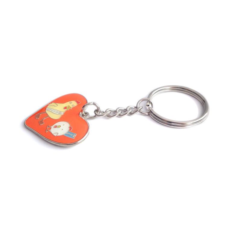 Custom Couple Personalised Key Chain Wedding Souvenir Keyrings Love Shape With Logo