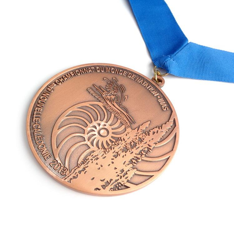 Custom Medallion Balls Antique Color Spinning Medal Religious Qatar National Day Arab Sport Medal Engraving
