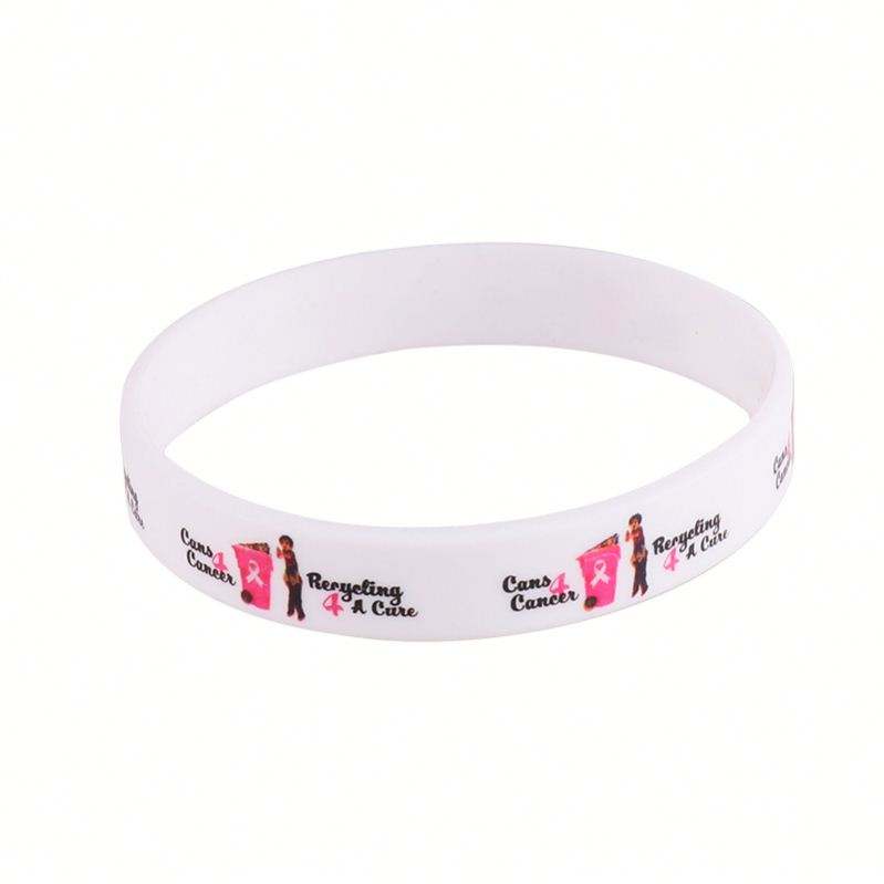 Free Design 2023 Customize Logo Silicone Bracelet Printed Custom Logo Rubber Bracelet Wrist Band Silicone Wristband