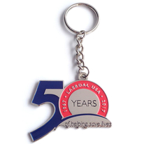 Factory Wholesale Promotional Gifts Keychain 50Th Anniversary Of Souvenirs