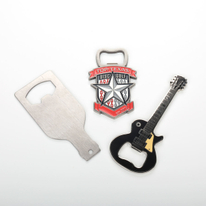 OEM Manufacture Free Design Custom ROCK AND ROLL Guitar Metallic Bottle Opener
