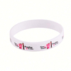 2023 Silicone Bracelet Custom Silicone Rubber Elastic Wrist Hand Band Engraved Silicon Wristband