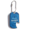 Custom Design Blue Print Bottle Opener Stainless Steel Key Ring
