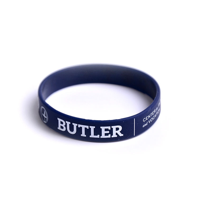 2023 Custom Color Filled Printing Christmas Festival Gift Silicone Wristband Bracelet Rubber Band