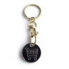 Printed Customise Embossed Designer Monogram Coin Supermarket Shopping Euro Blank 3D Keychains