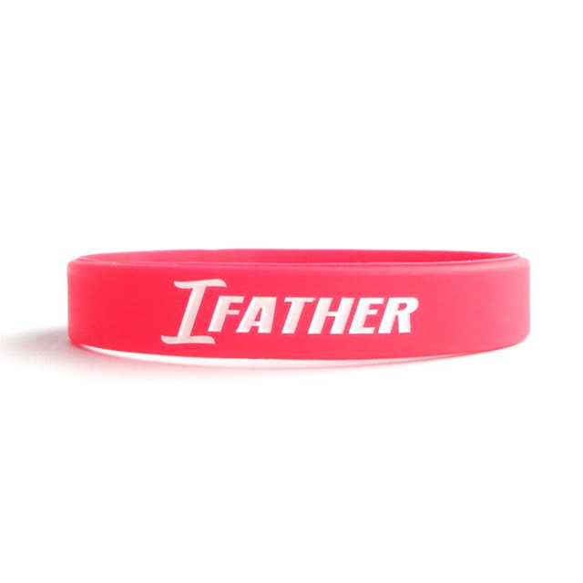 Custom Round Red Recycled Rubber Bracelets Silicone Wristbands