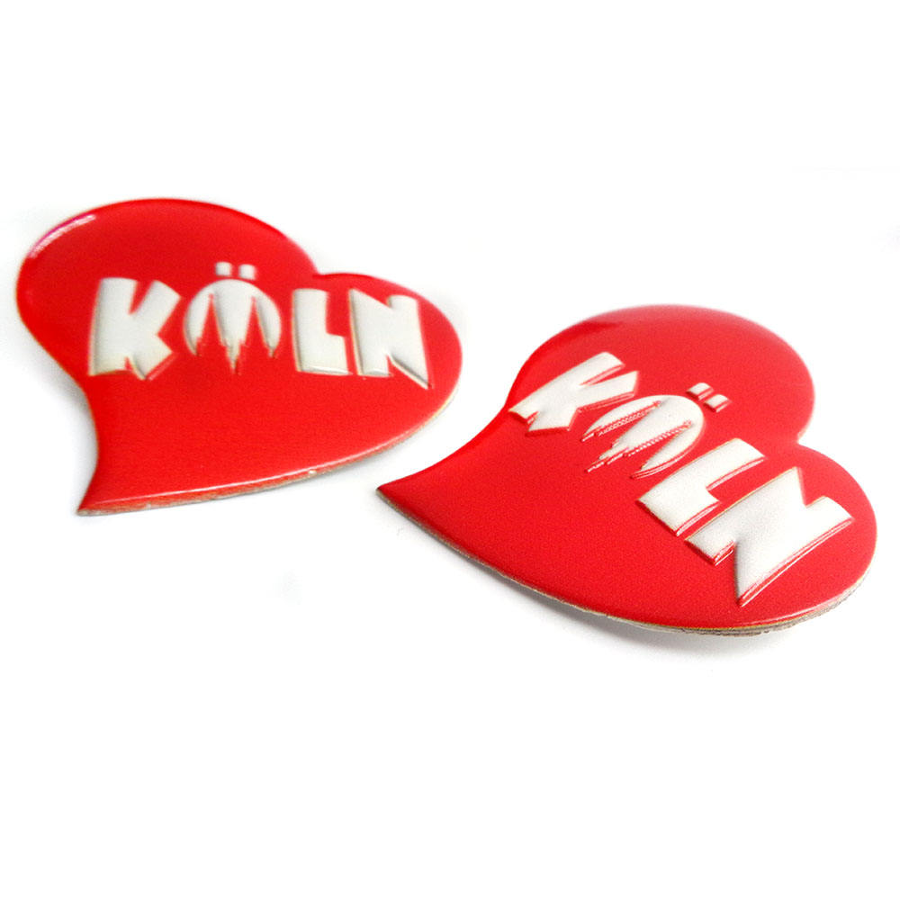 Wholesale 45Mm Inkjet 3D Printed Red Letter Heart Collar Badge