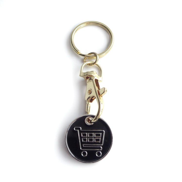 Custom Supermarket Token Trolley Coin Metal Keychain