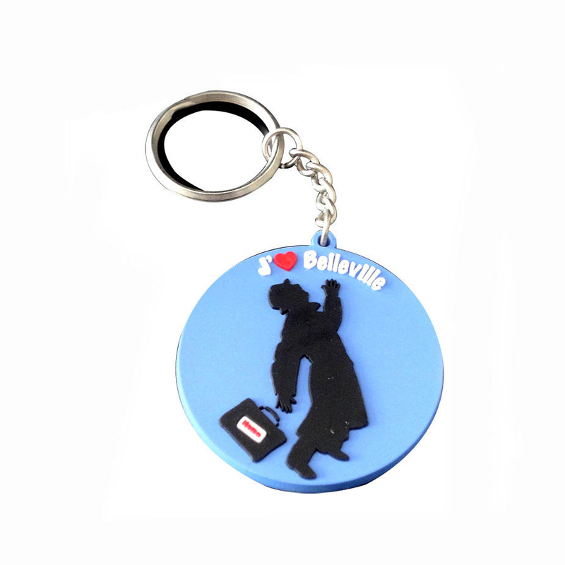 Custom Design Branded 2d 3d Key Chain Ring Holder Rubber Soft PVC Keychain