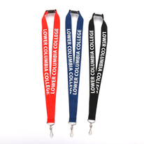 No Minimum Order Custom Nylon Polyester Print Keychain Neck Strap Medal Sublimated Card Holder Lanyard With Logo Custom