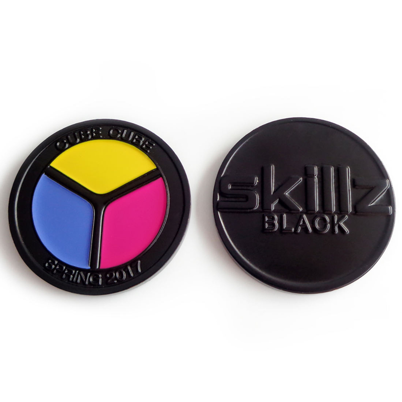 New Design Custom Souvenir Coin Black Metal Cheap Soft Enamel Stamping Coin