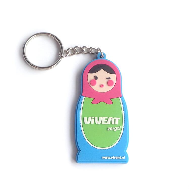Custom Personalized Cool Soft Rubber 3D Silicone Key Rings Pvc Keychain