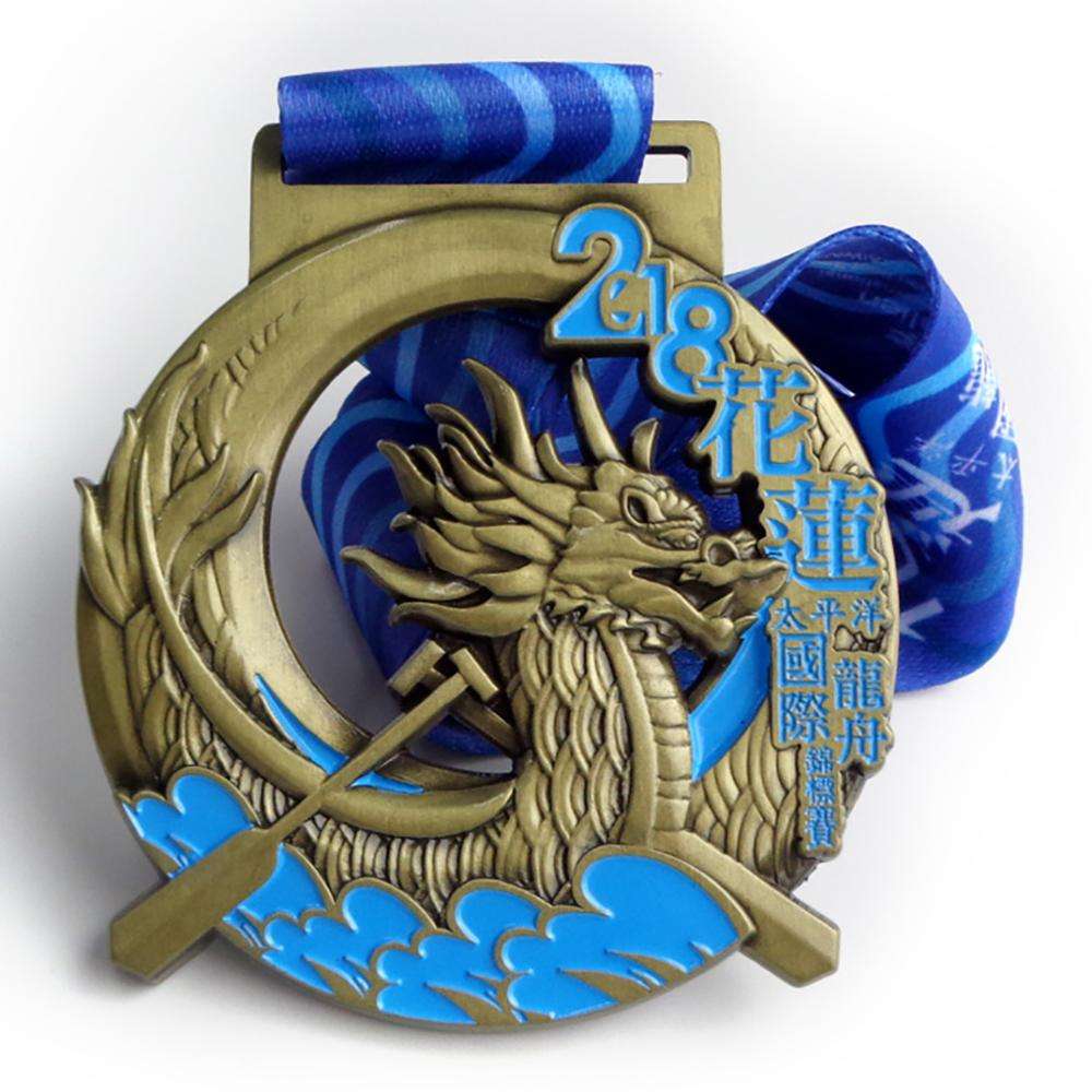 Custom Manufacturer Casting Big Size Medal Dragon Boat Race Commemorative Medals Sport